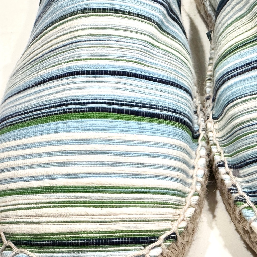 Zara Man Vintage Fabric Blue Striped Espadrilles Men’s Size 9.5 NWOT - Picture 5 of 12